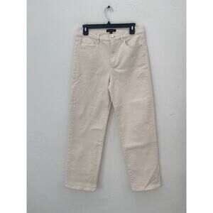 Ann Taylor Size 4 Straight Leg Cream Summer Jeans Pants